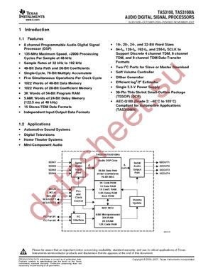 TAS3108DCPG4 datasheet  